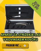 Strižnik za lase v kovinskem kovčku