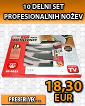 10 delni set profesionalnih nožev
