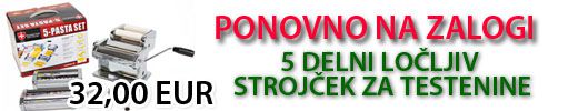 Strojček za testenine - ponovno na zalogi